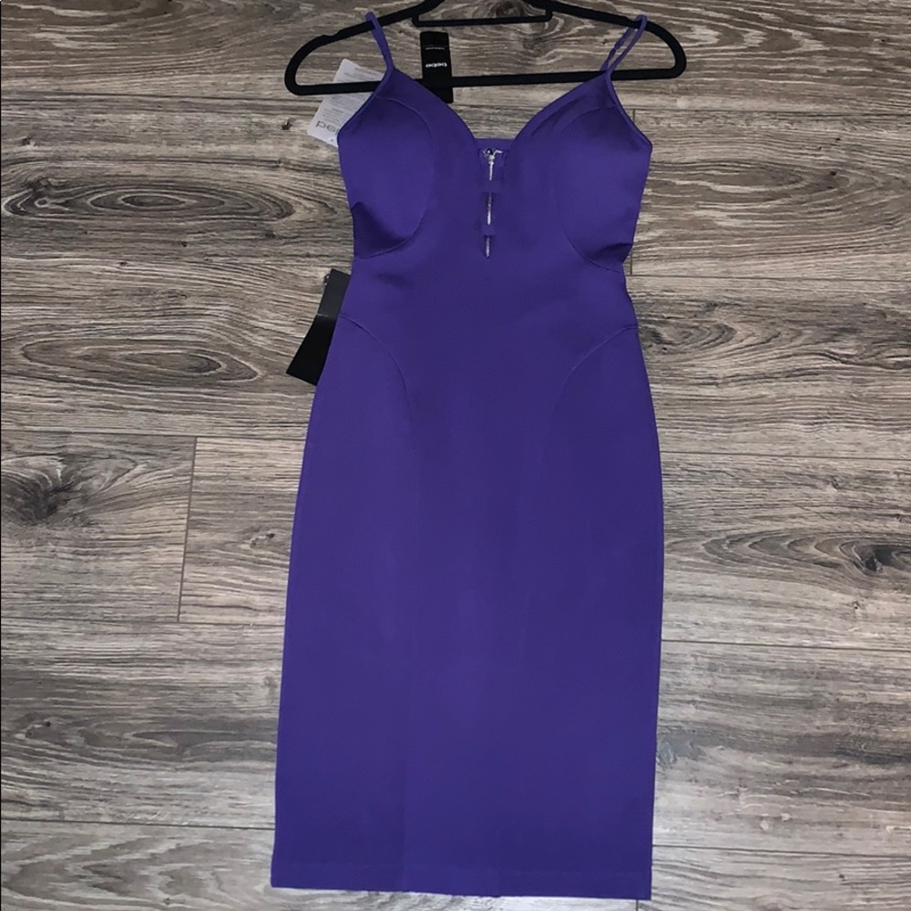 purple bodycon dress